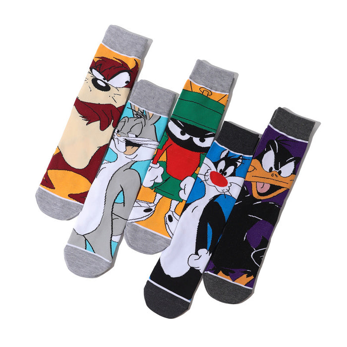 Wholesale tide socks men's cotton cartoon tube socks women's socks factory animation socks