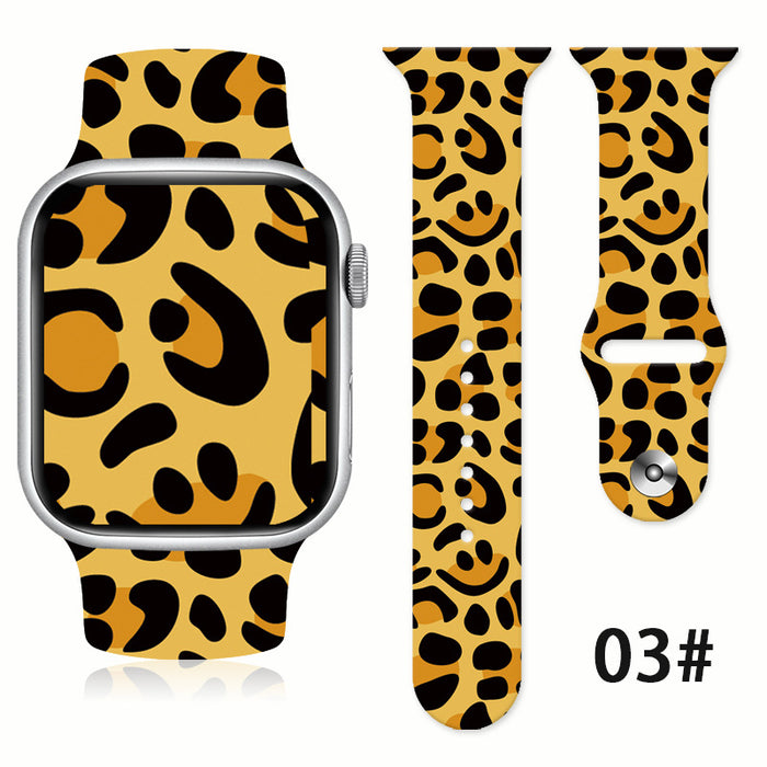 Wholesale Silicone Animal Fur Printed Silicone Watch Strap Wristband JDC-WD-NuoQi031