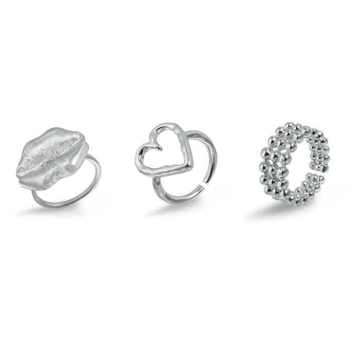 Wholesale Square Black Diamond Adjustable Ring