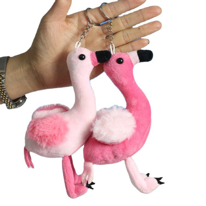 Wholesale Cute Flamingo Plush Toy Pendant Cartoon Doll Bag Ornaments