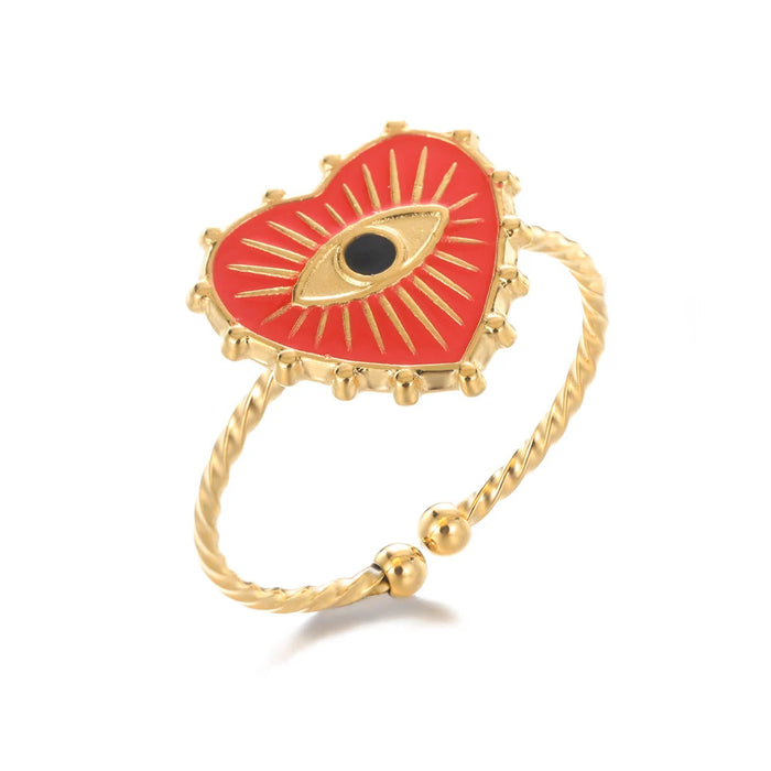 Wholesale Retro Inlaid PeacocK Turquoise Stainless Steel Ring