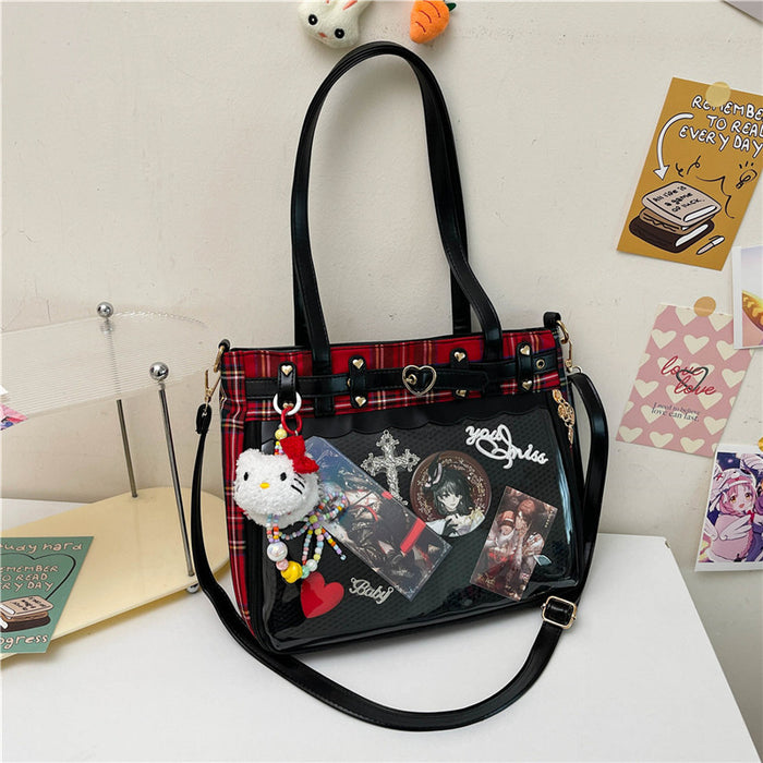 Wholesale Checkered crossbody bag,  cute shoulder bag,  large capacity tote bag