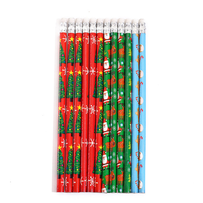 Wholesale Christmas pencil set with eraser