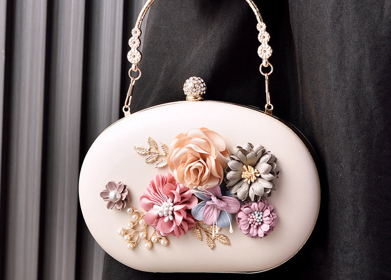 Wholesale Floral Retro Pu Handbag Modern Fashion Accessory for Party and Bridal Gift