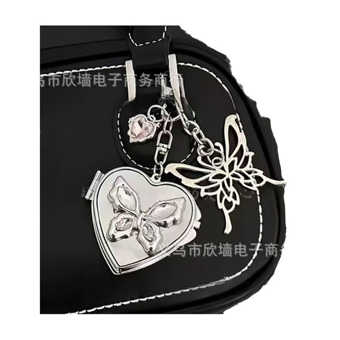 Wholesale Vintage butterfly and heart metal keychain