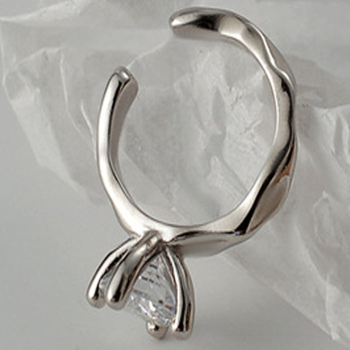 Wholesale S925 Sterling Silver Diamond Ear Clip Irregular Ear Clip without Ear Holes