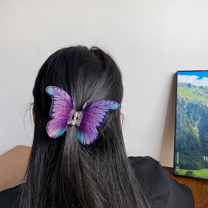 Wholesale Handmade Acrylic Butterfly Hair Clip Fashion Accessory