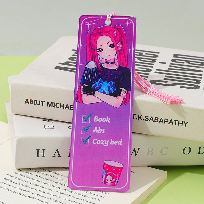 Wholesale Creative Acrylic Anime Tassel Bookmark