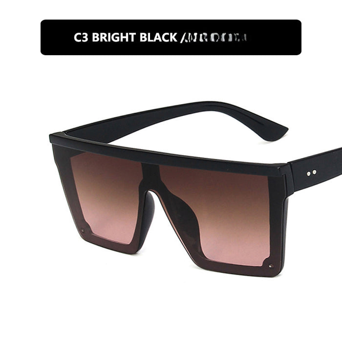 Wholesale Trendy large frame one-piece sunglasses, retro sunglasses