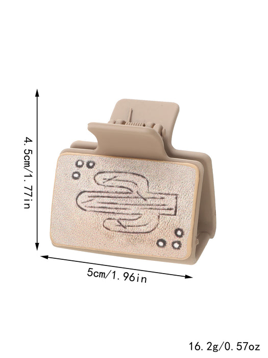 Wholesale Western Style Medium Leather Hairpin Sunflower Shark Clip Women' s Grab Clip