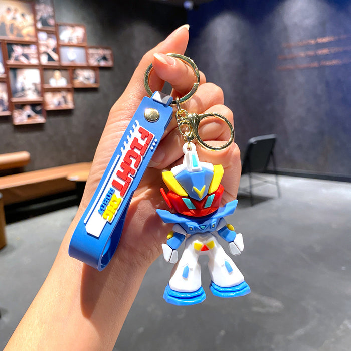 Wholesale Cool robot three-dimensional soft plastic doll bag Key Chain