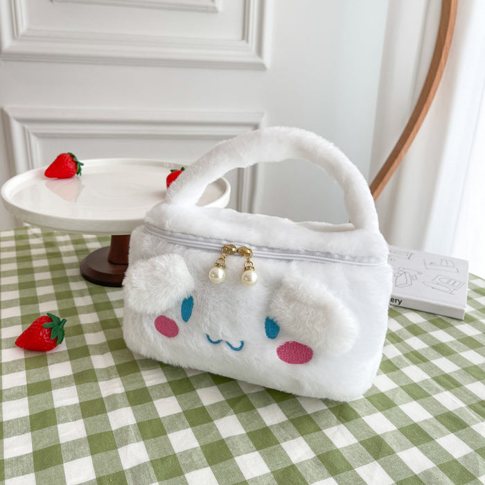 Wholesale Plush Cartoon Cosmetic Bag Travel Makeup Pouch for Students