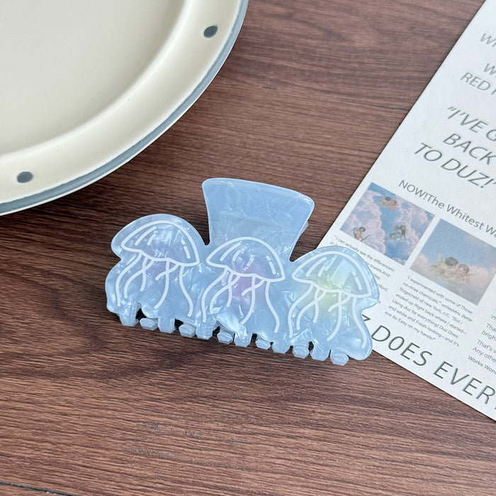 Wholesale Transparent Gradient Jellyfish Claw Hair Clip Acetate Everyday Fashion Accessory