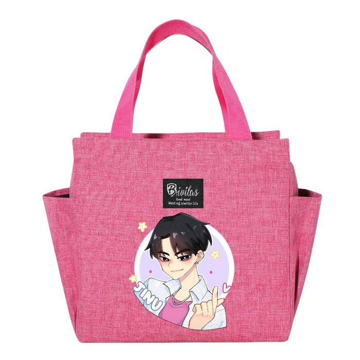 Wholesale Cute Cartoon Print Insulated Lunch Boxes Handbags