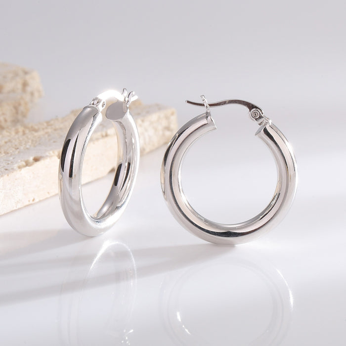 Wholesale Copper plated circle earrings with exaggerated personality, light luxury, simple earrings