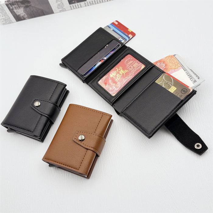 Wholesale Stylish Men' s Anti-Skimming Multifunctional Wallet with PU Leather Card Holder MOQ≥2