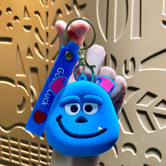 Wholesale  cartoon change storage bag key chain pendant bag key chain pendant