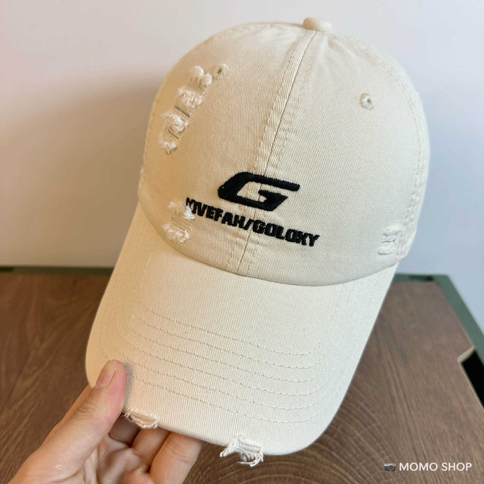 Wholesale Old street hole hip-hop baseball cap embroidered duckbill cap