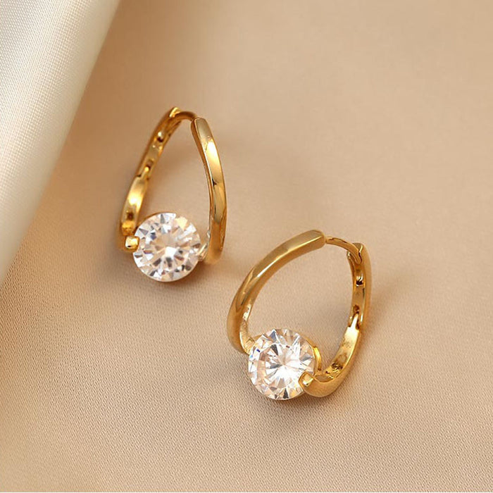 Wholesale Geometric Diamond Pearl Earrings JDC-ES-XuF126