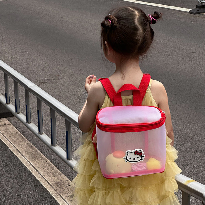 Wholesale Transparent backpack cartoon anime handheld for kindergarten babies