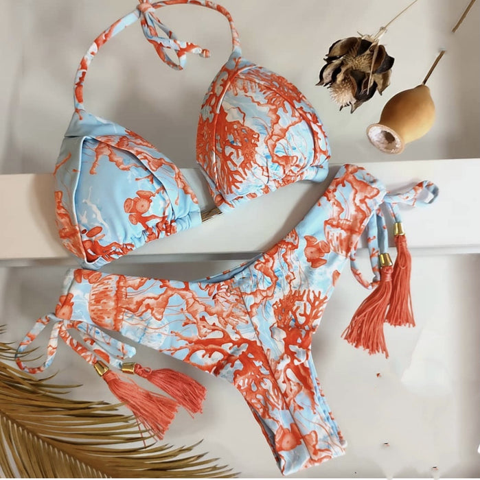 Wholesale Split Print Sexy Bikini Swimsuits (F) JDC-SW-HongSheng002