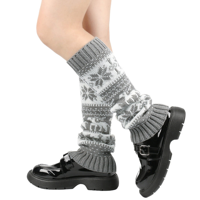 Wholesale Thickened Christmas Snowflake Deer Autumn and Winter Leg Socks JDC-SK-XQ033