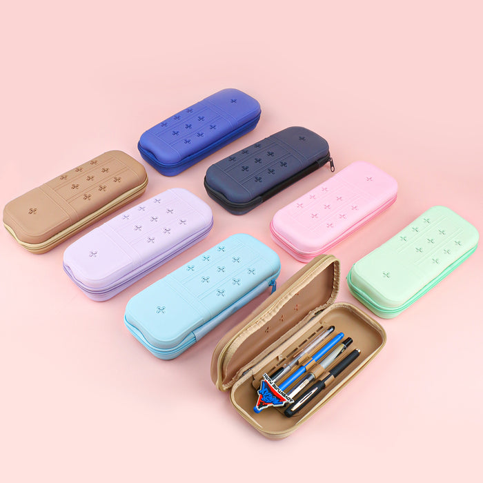 Wholesale Silicone Pencil Case DIY Hole Design Cute Stationery Organizer for Students MOQ≥10