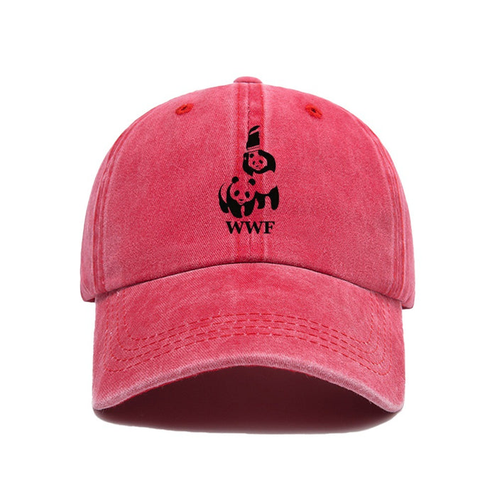 Wholesale Printed baseball cap for outdoor leisure, sun shading, washed retro trend, duckbill cap