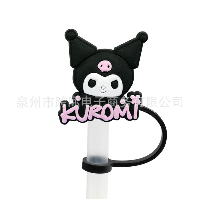 Wholesale 10pcs Silicone Cartoon Straw Cover JDC-SCR-KuaJ008