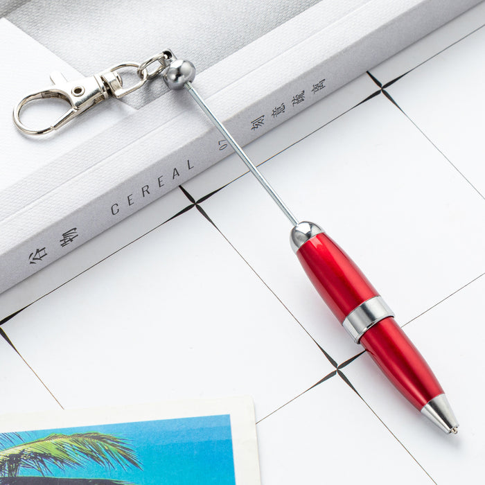 Wholesale 11.9cm Beadable Pens DIY Keychain Bar Portable Mini Pen Metal Pen JDC-PN-HuaH013