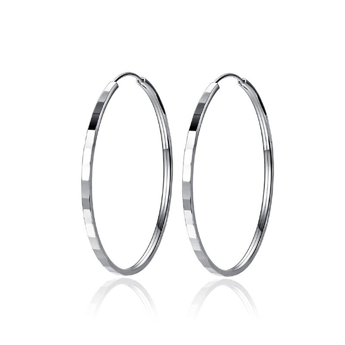 Wholesale Earrings for Women Versatile Earrings  Large Hoop Silver Hoop Earrings