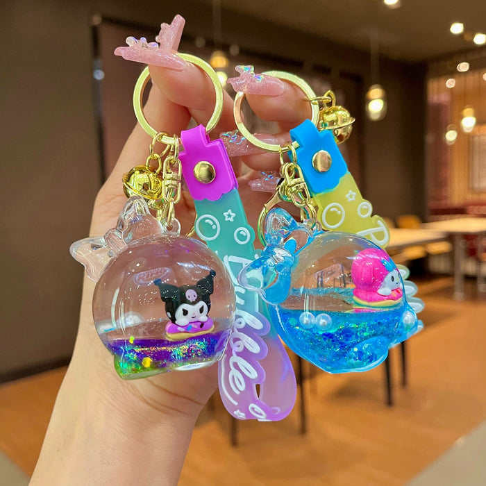 Wholesale Acrylic Cartoon Quicksand Bottle Keychain JDC-KC-JinM008