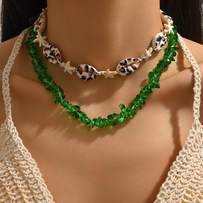Wholesale Irregular Gravel Necklace Multi-Layered Shell Starfish Necklace Necklace