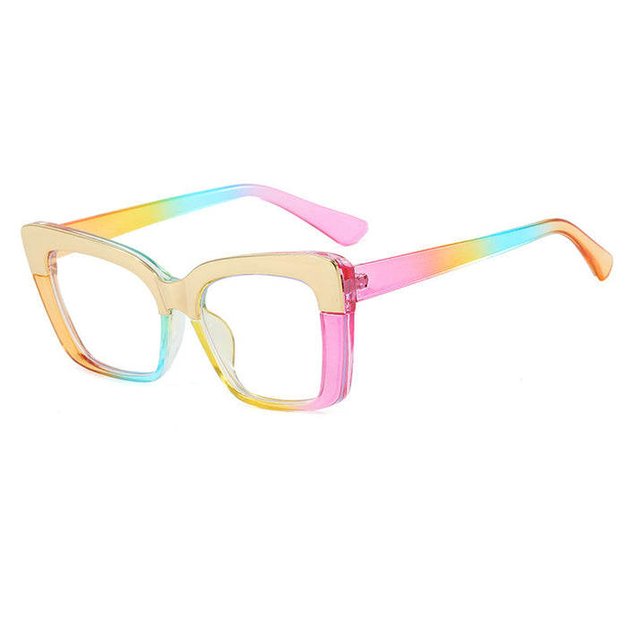 Wholesale Avant garde black and white contrasting box sunglasses for personalized photography, concave shaped UV resistant sunglasses