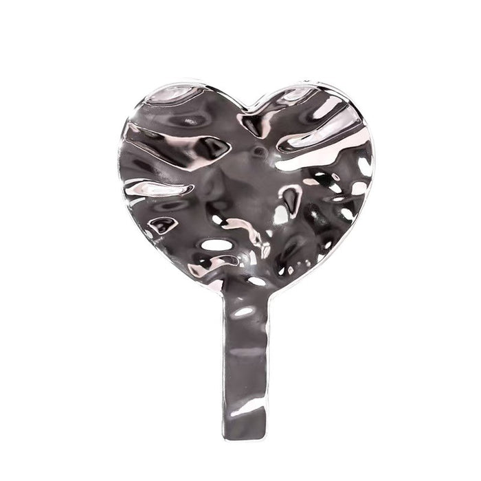 Wholesale Handheld Heart Makeup Mirror Water Ripple Handheld Mirror