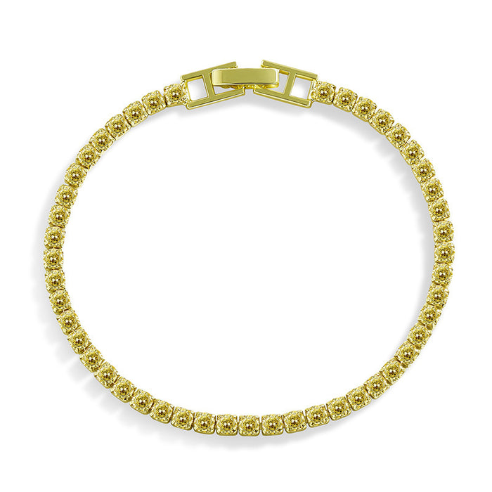 Wholesale Diamond-Set Contion Tennis Bracelet - Stylish Cubic Zirconia Cuff for Women - Boutique Resale