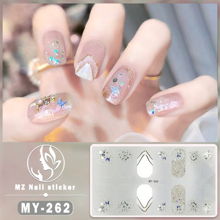 Wholesale 14 Pieces/sheet Butterfly Bake Free Gel Nails Kits Nail Stickers JDC-NS-ARS002