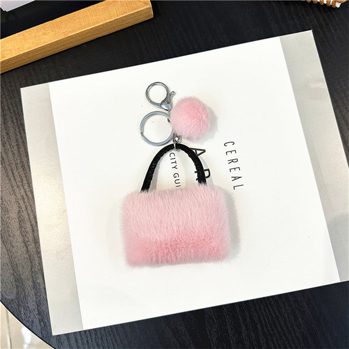 Wholesale Candy Color Fur Ball Keychain JDC-KC-KaiY012