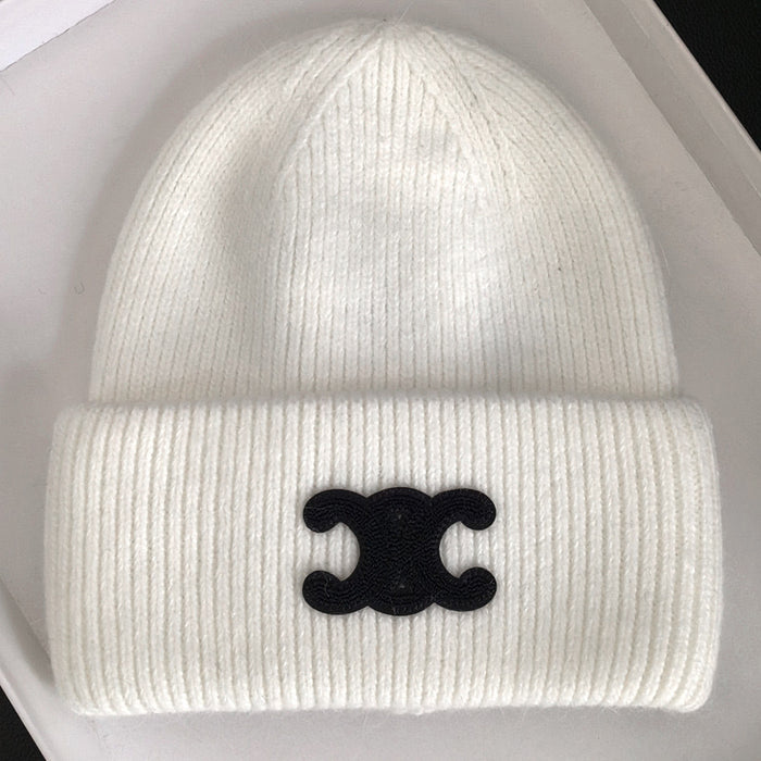 Wholesale Rabbit hair knitted hat, women's versatile woolen hat, winter warm and cold hat