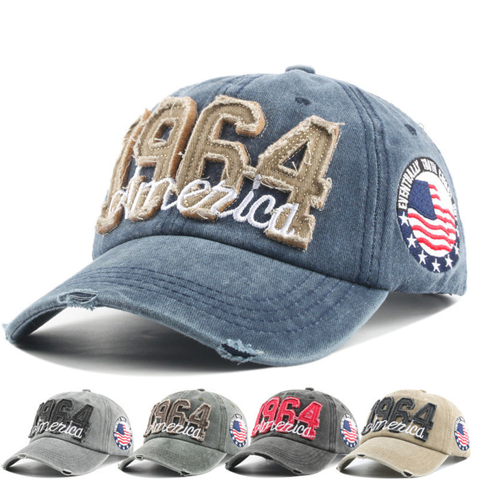 Wholesale Embroidered 1964 Washed Cotton Baseball Cap