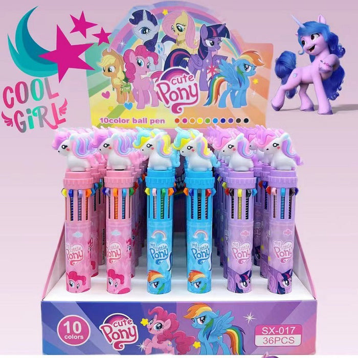 Wholesale Cute Cartoon 10-Color Ballpoint Pen for Students