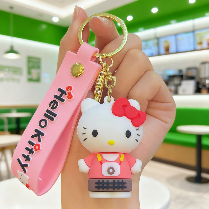Wholesale Silicone Cat Keychain Cute Cartoon Design Car Key Accessory MOQ≥2