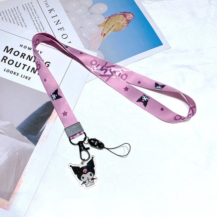 Wholesale Polyester Cartoon Printed Long Hanging Rope Keychain JDC-KC-Gongz056