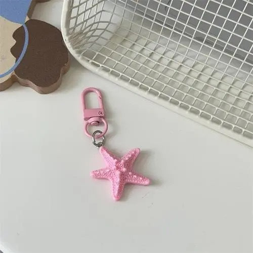 Wholesale Cute 3D Starfish Keychain Cartoon Bag Charm Gift Summer Accessory
