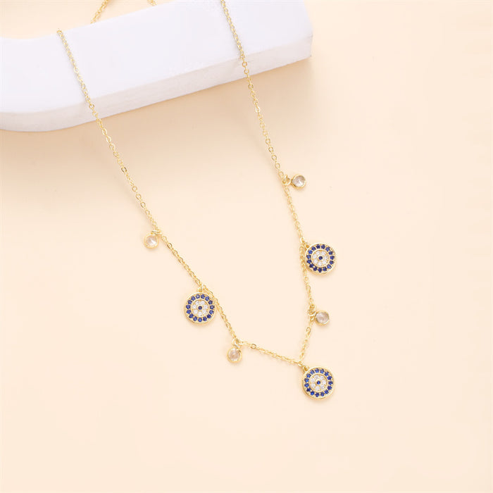Wholesale New personalized necklace with copper plating, niche design, light luxury temperament, versatile collarbone chain