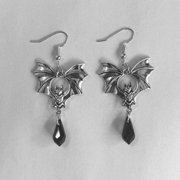 Wholesale Retro Bat Pendant Earrings Gothic Punk  Gift Zinc Alloy Jewelry Boutique Resale