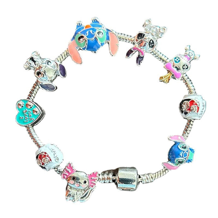 Wholesale Hit Anime Lilo and Stitch Cartoon Stitch Angel Lan Lan Cute Beaded Bracelet JDC-BT-jinmiao001