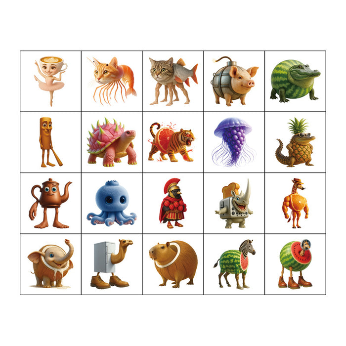 Wholesale 5X5Cm Cartoon Tattoo Water Transfer Tattoo Decorative  Stickers