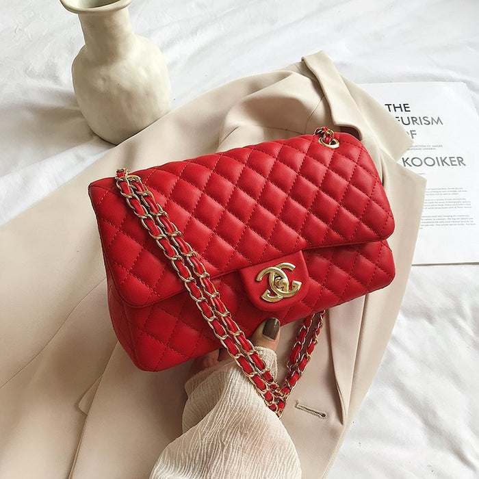 Wholesale Trendy Women' s PU Chain Crossbody Bag White Quilted ing Medium for Boutique