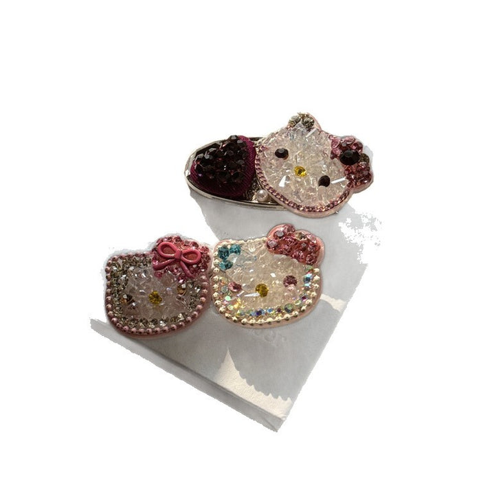 Wholesale Full Diamond Cat Cute Hair Clips for Girl